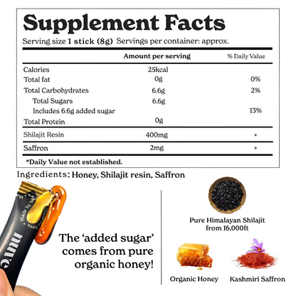 Nuvela™ Gold+ Shilajit Honey Sticks