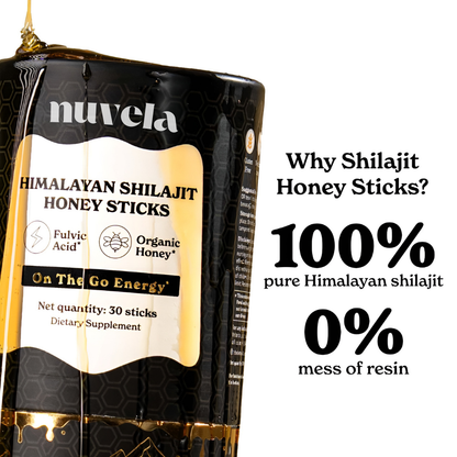 Nuvela™ Gold+ Shilajit Honey Sticks
